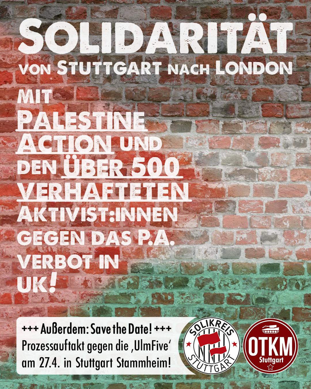 Solidarität mit Palestine Action & The Earthquake Faction