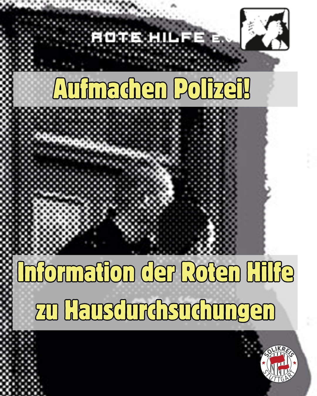 Infoslides zum Rote Hilfe Flyer „Hausdurchsuchung“